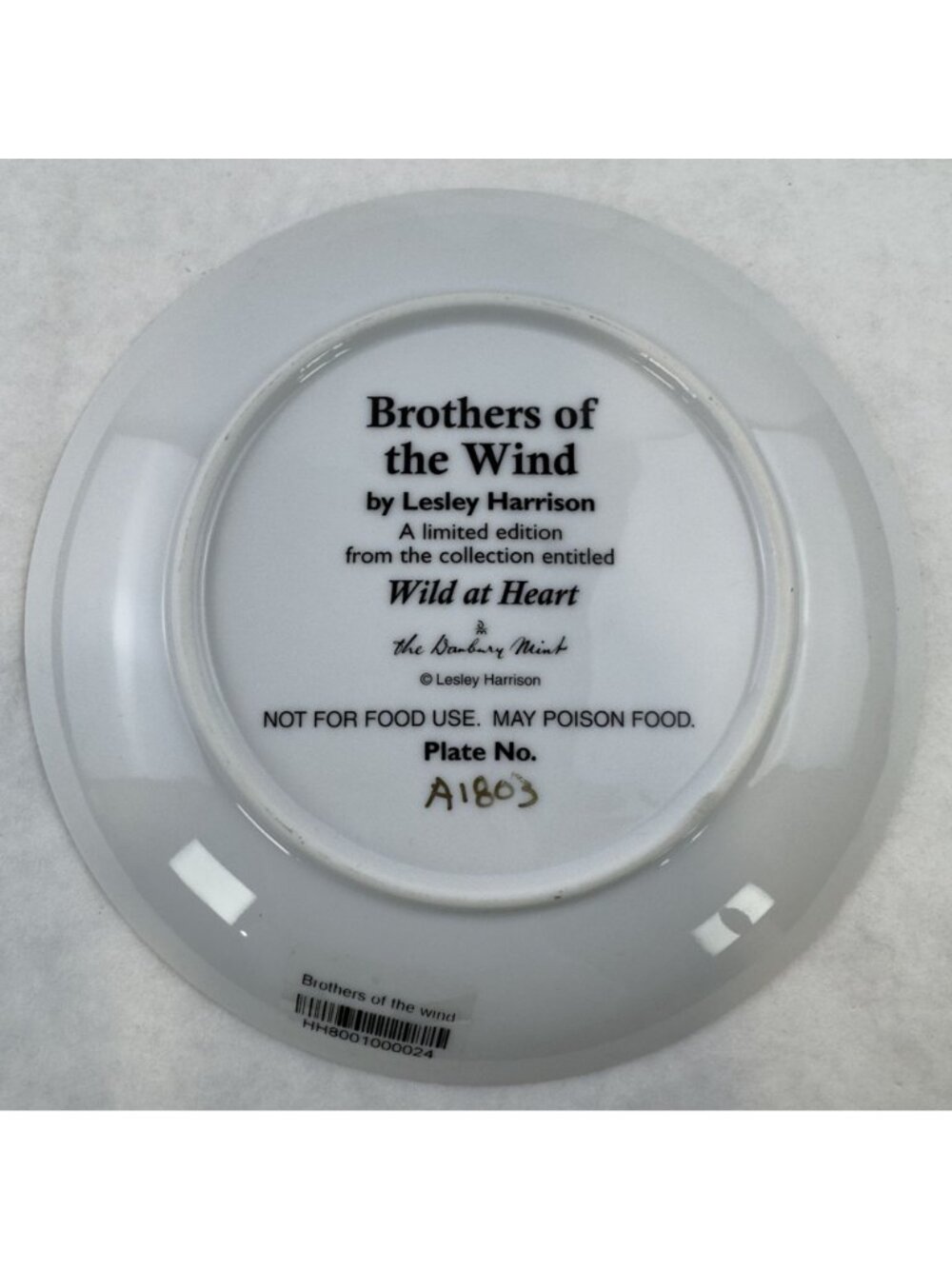 Vtg Brothers Of The Wind Limited Edition Collector Plate Wild At Heart Horses - Picture 2 of 10